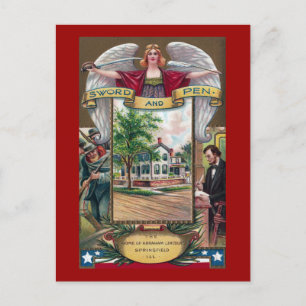 Abe Lincoln's Springfield Home Vintage Postcard