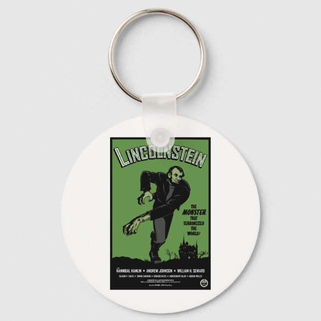 Abe Lincolnstein. the monster that terrorized... Keychain (Front)