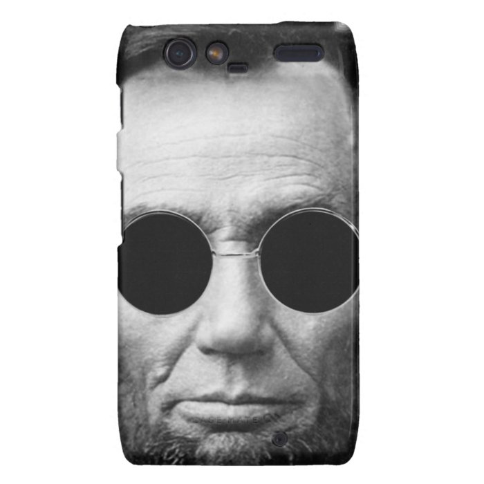 Abe Linoln and Cheap Sunglasses Droid RAZR Cases