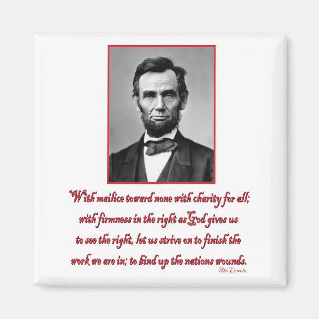 Abe-Malice-toward-none Magnet (Front)