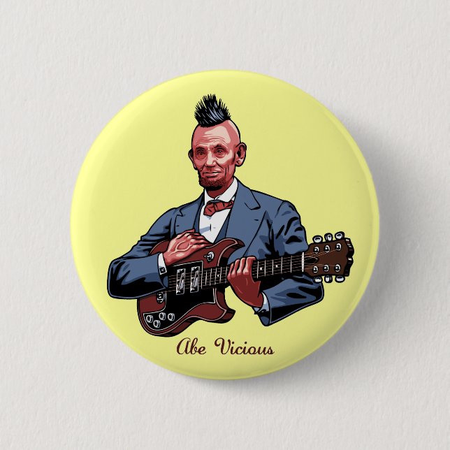 Abe Vicious Pinback Button (Front)