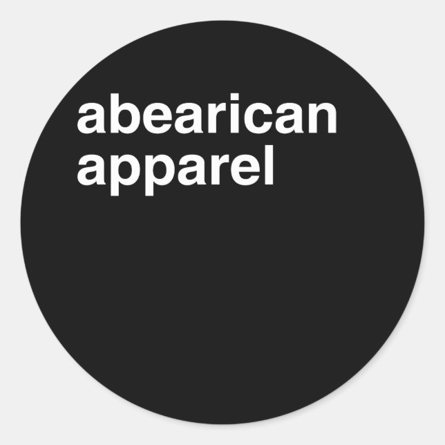 Abearican Apparel - Classic Round Sticker (Front)