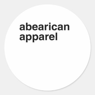 Abearican Apparel Classic Round Sticker