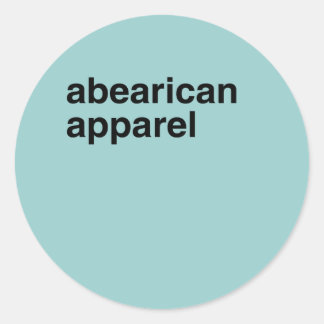 Abearican Apparel Classic Round Sticker