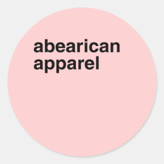 Abearican Apparel Classic Round Sticker
