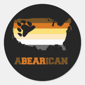 ABEARICAN -- CLASSIC ROUND STICKER