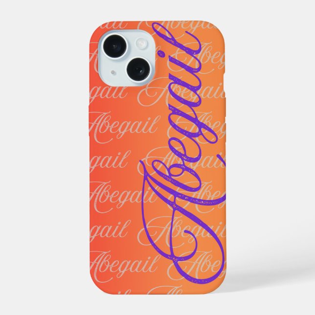 Abegail Repeating Name Pattern  Iphone Case (Back)