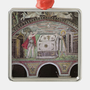 Abel and Melchisedech offering at the Altar Metal Ornament