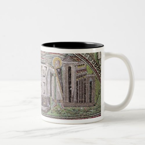 Abel and Melchisedech offering at the Altar Two_Tone Coffee Mug
