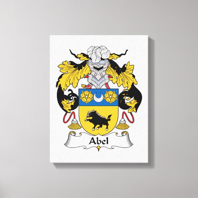 Abel Family Crest Canvas Print (Front)