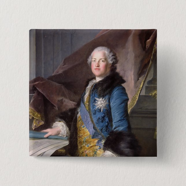Abel Francois Poisson  Marquis de Marigny, 1755 Pinback Button (Front)