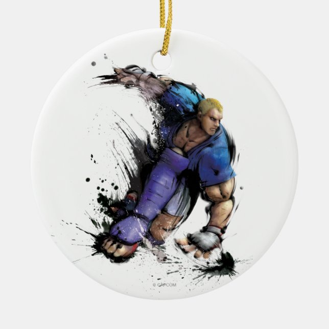 Abel Landing Ceramic Ornament (Front)