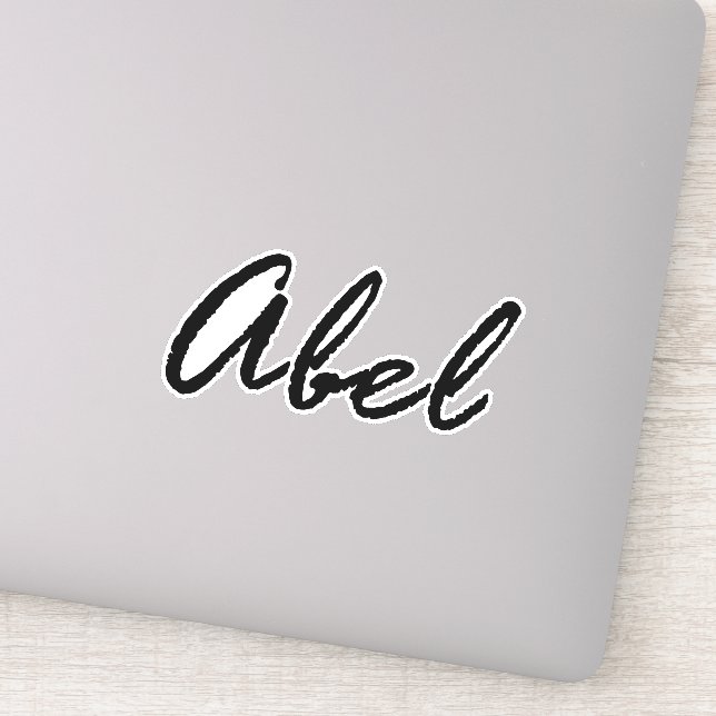 Abel name sticker (Detail)