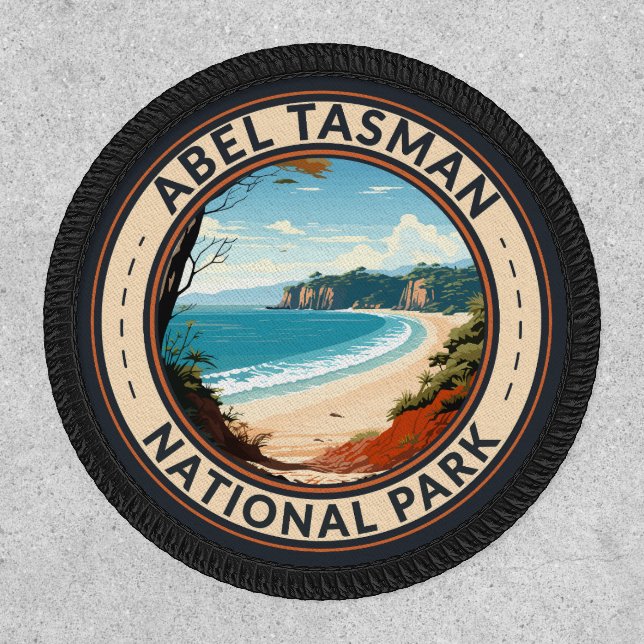 Abel Tasman National Park New Zealand Travel Retro Patch (Front)