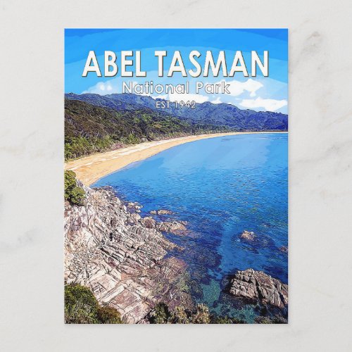 Abel Tasman National Park New Zealand Vintage Postcard