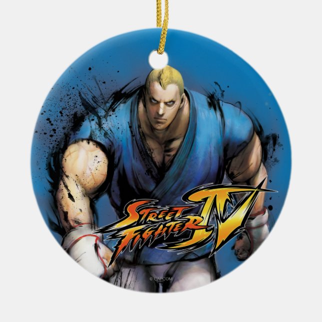 Abel Walking Ceramic Ornament (Front)