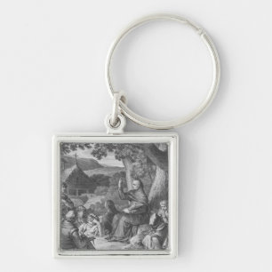 Abelard lecturing in the deserted Champagne Keychain