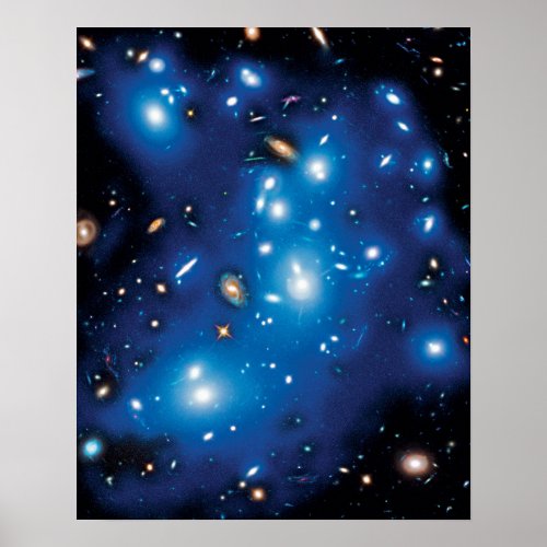 Abell 2744 Pandora Galaxy Cluster Space Photo Poster