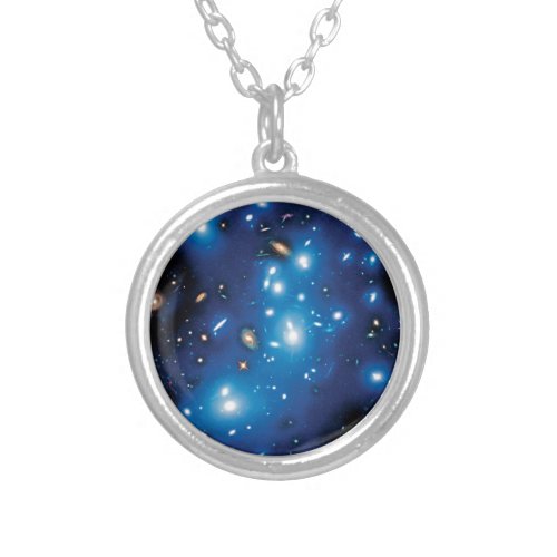 Abell 2744 Pandora Galaxy Cluster Space Photo Silver Plated Necklace