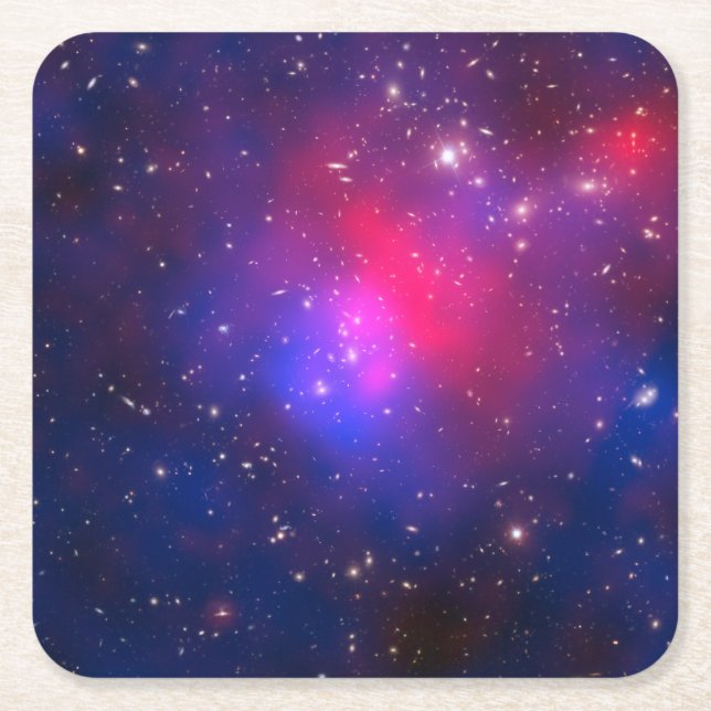Abell 2744, Pandora's Cluster. Square Paper Coaster (Front)