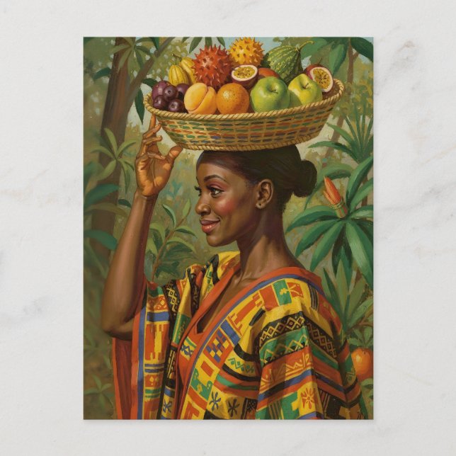 “Abeni”, Her Own Fruit – Black History Celebration Postcard (Front)
