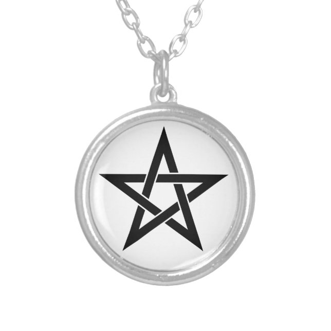 Abeno Seimei amulet Silver Plated Necklace (Front)