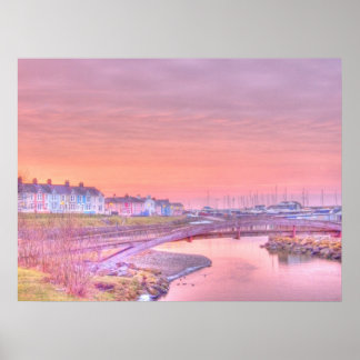 Aberaeron Harbour "Painting" Poster