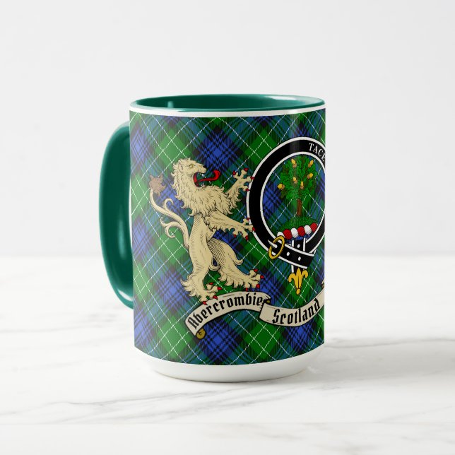 Abercrombie Badge & Tartan Personalized Mug (Front Left)