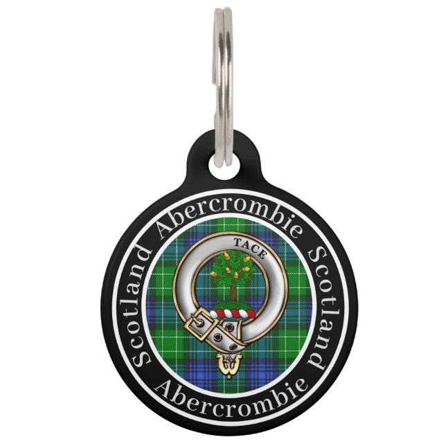 Abercrombie Badge & Tartan Personalized People Pet ID Tag (Front)