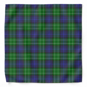 Abercrombie Blue Green Tartan Plaid Scottish Bandana