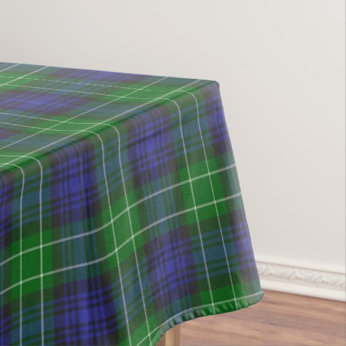 Abercrombie Blue Green Tartan Plaid Scottish Tablecloth