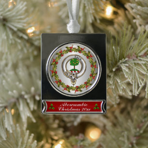 Abercrombie Clan Badge Silver Plated Banner Ornament