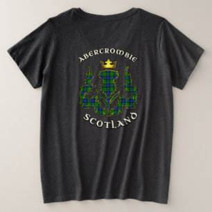 Abercrombie Clan Badge & Tartan Crowned Thistle Plus Size T-Shirt