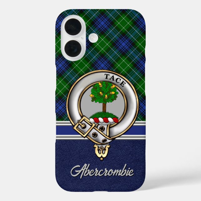 Abercrombie Clan Badge & Tartan Personalized Case-Mate iPhone Case (Back)