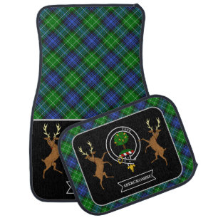 Abercrombie Clan Badge/Tartan & Stags Personalized Car Floor Mat