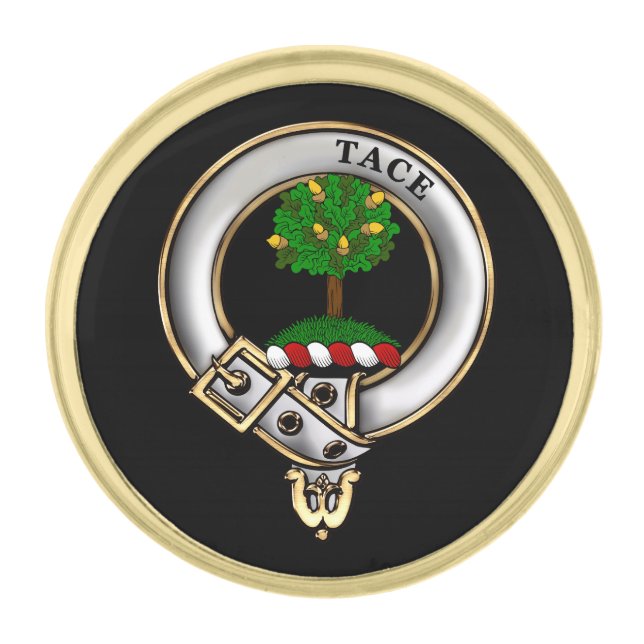 Abercrombie Clan Gold Finish Lapel Pin (Front)