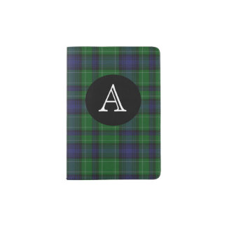 Abercrombie Clan Plaid Monogram Passport Holder