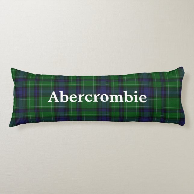 Abercrombie Clan Tartan Plaid Body Pillow (Front)