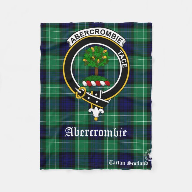 Abercrombie Clan Tartan Scotland Fleece Blanket (Front)