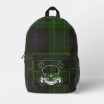 Abercrombie Clan Tartan Skull Printed Backpack