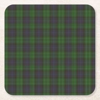 Abercrombie Clan tartan Square Paper Coaster
