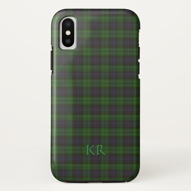 Abercrombie Clan Tartan with your monogram Case-Mate iPhone Case (Back)