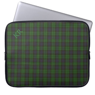 Abercrombie Clan Tartan with your monogram Laptop Sleeve