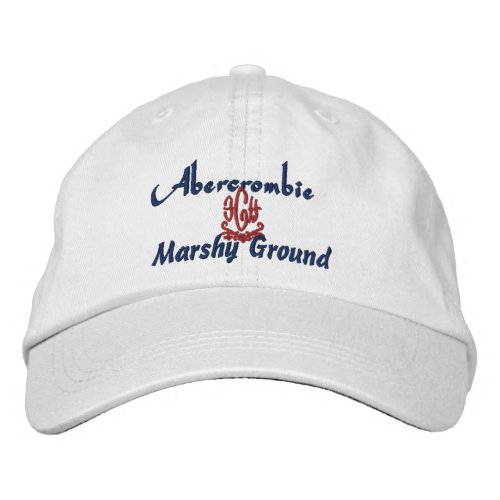 Abercrombie Name With CelticGaelic Meaning White Embroidered Baseball Cap