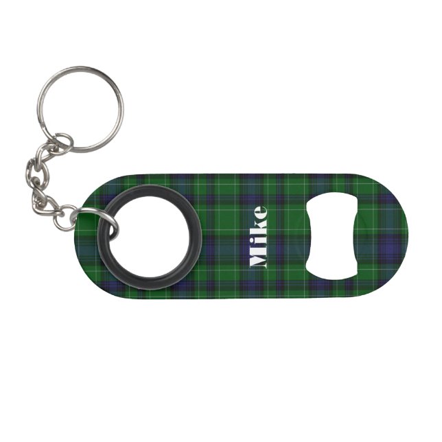 Abercrombie Plaid Custom Keychain Bottle Opener (Front (Horizontal))