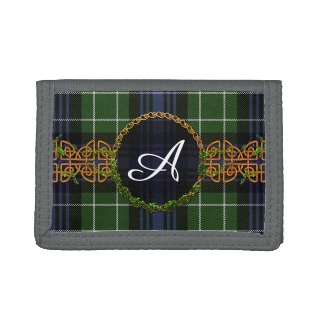 Abercrombie Tartan And Monogram Trifold Wallet (Front)