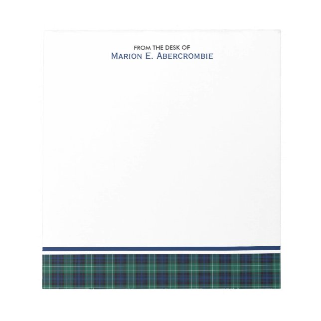 Abercrombie Tartan  Notepad (Front)