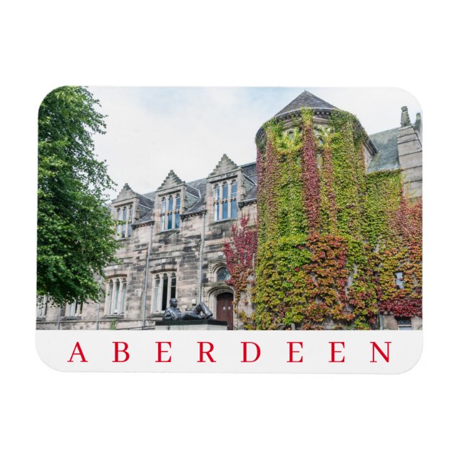 Aberdeen buildings in autumn fridge magnet (Horizontal)