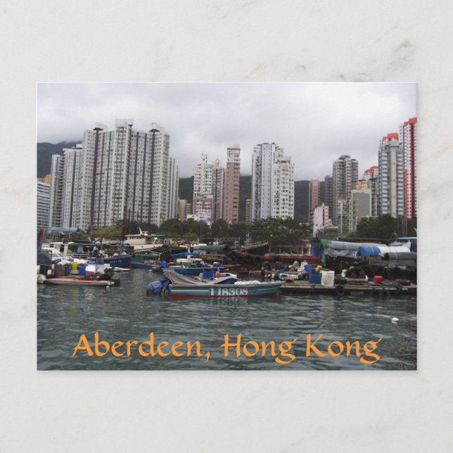 Aberdeen, Hong Kong Postcard (Front)