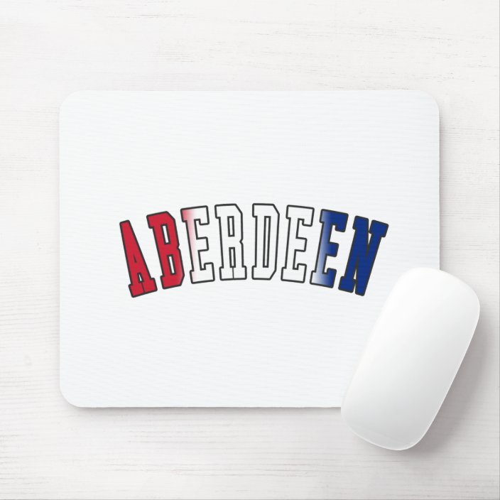 Aberdeen in United Kingdom National Flag Colors Mouse Pad